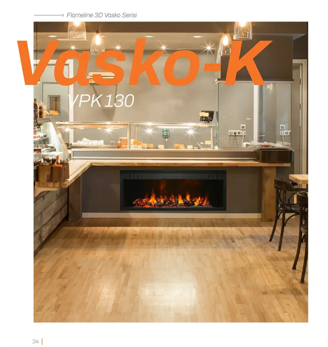 Vasko-K VPK 130 Elektrikli Şömine Modelleri