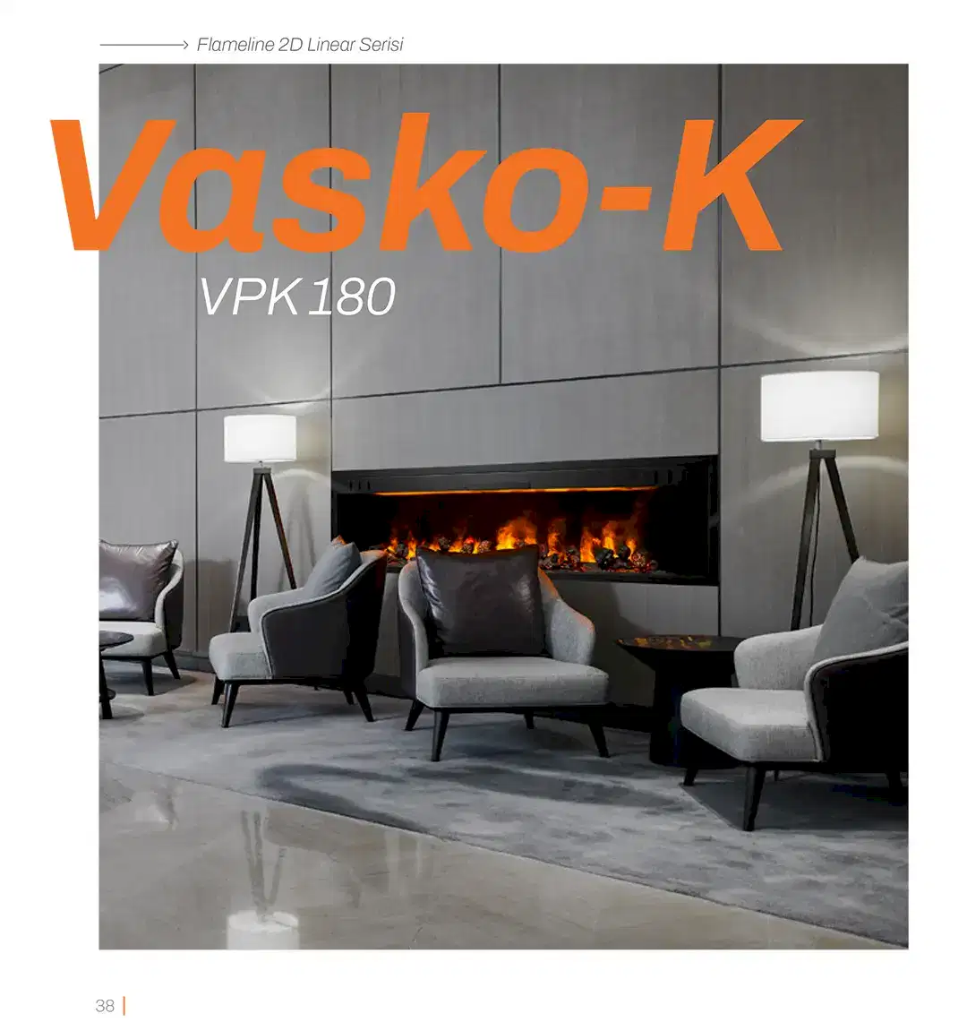 Vasko-K VPK 180 Elektrikli Şömine Modelleri